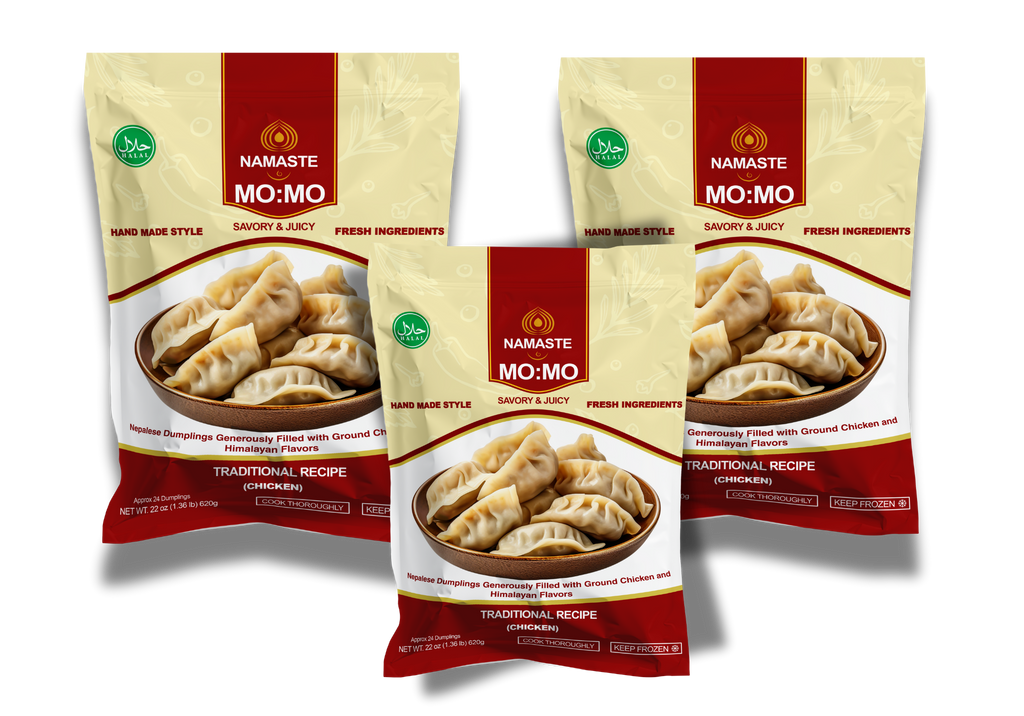 Chicken Dumplings Party Pack (MO:MO) - 3 Bags/72 pcs
