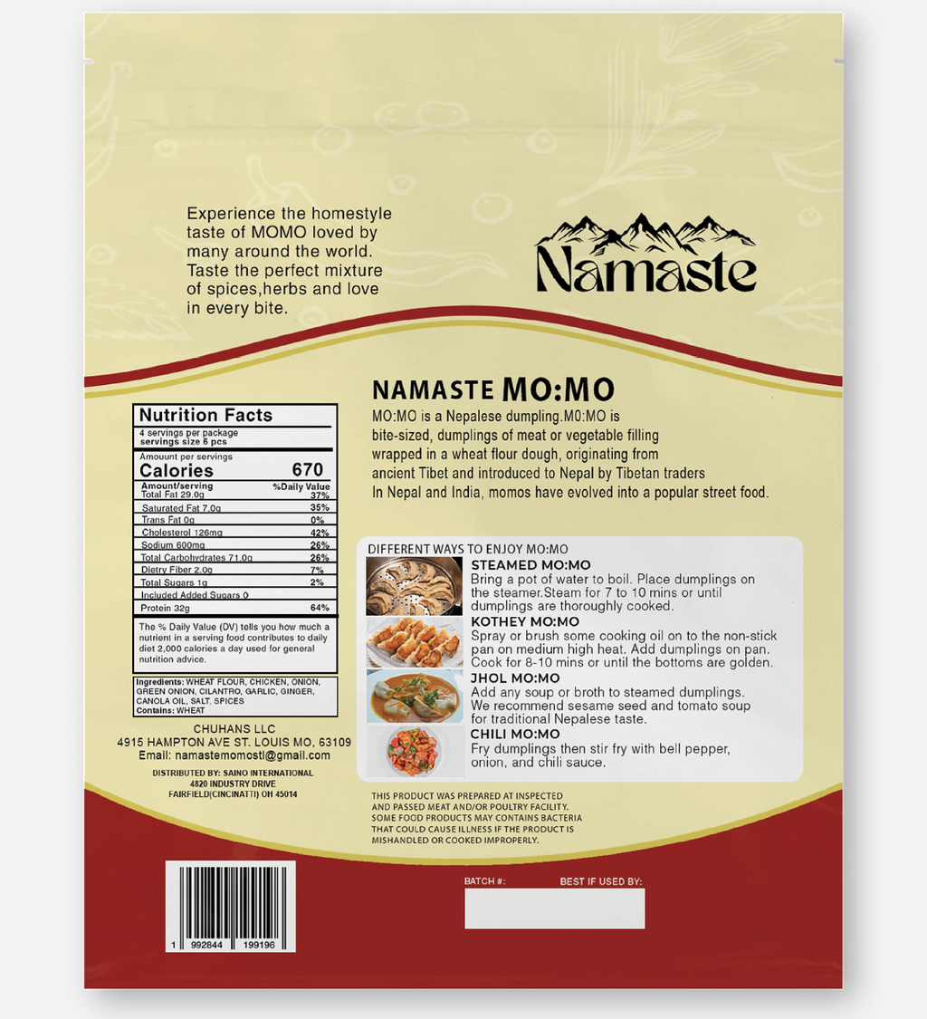 Chicken Dumplings Party Pack (MO:MO) - 3 Bags/72 pcs